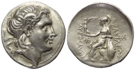 Königreich Thrakien. Lysimachos (306 - 281 v. Chr.).

 Tetradrachme (Silber). Ungesicherte Münzstätte.
Vs: Kopf des vergöttlichten Alexanders des G...