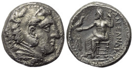 Königreich Makedonien. Alexander III. der Große (336 - 323 v. Chr.).

 Tetradrachme (Silber). Ca. 325 - 322 v. Chr. 'Amphipolis'.
Vs: Kopf des juge...