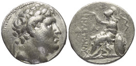 Königreich Pergamon. Eumenes I. (263 - 241 v. Chr.).

 Tetradrachme. Ca. 255 - 241 v. Chr. Pergamon.
Prägung im Namen Philetairos. 

Vs: Kopf des...
