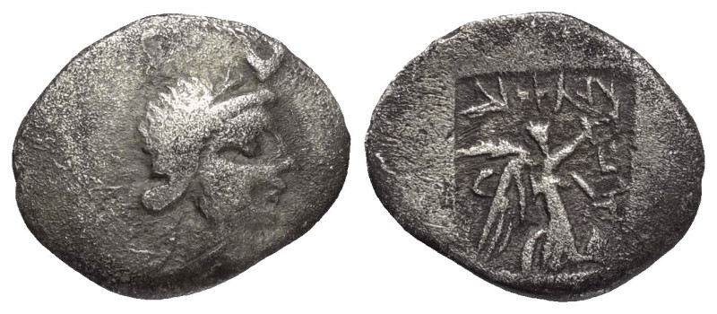 Karien. Stratonikeia.

 Hemidrachme (Silber). 1. Jhdt. v. Chr.
Vs: Kopf der H...