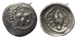 Dynasten von Lykien. Unbestimmte Dynasten.

 Hemiobol (Silber). 4. Jhdt. v. Chr.
Vs: Löwenfell frontal.
Rs: Getreidekorn; im Feld links Diskeles u...