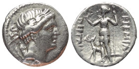 Pamphylien. Perge.

 Drachme (Silber). 3. Jhdt. v. Chr.
Vs: Kopf der Artemis mit Lorbeerkranz und Kocher mit Bogen über der Schulter rechts.
Rs: A...