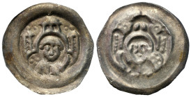 Medieval Coins - Poland
POLSKA / POLAND / POLEN / POLOGNE / POLSKO

Leszek Biały (1202–1227). Brakteat (bracteate), św. Szczepan 
AW: Popiersie św...
