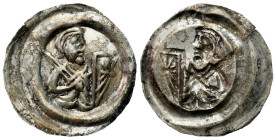 Medieval Coins - Poland
POLSKA / POLAND / POLEN / POLOGNE / POLSKO

Leszek Biały (1202–1227). Brakteat (bracteate) - Książę - VERY RARE 
AW: Półpo...