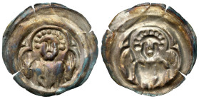 Medieval Coins - Poland
POLSKA / POLAND / POLEN / POLOGNE / POLSKO

Leszek Biały. Brakteat (bracteate) - św. Szczepan - VERY RARE 
AW: Pod trójłuk...