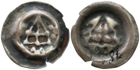 Teutonic Order
POLSKA / POLAND / POLEN / POLOGNE / POLSKO

Teutonic Order. Bracteate 1307-1318 - Teutonic Shield 
AW: Tarcza zakonna, powyżej i po...