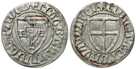 Teutonic Order
POLSKA / POLAND / POLEN / POLOGNE / POLSKO

Teutonic Order. Winrych von Kniprode (1351-1382). Szelag / Schilling - VERY NICE 
AW: T...