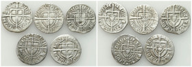 Teutonic Order
POLSKA / POLAND / POLEN / POLOGNE / POLSKO

Teutonic Order. Michael I (14141422). Szelag / Schilling, group of 5 coins 

Zestaw 5 ...