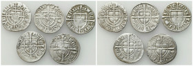 Teutonic Order
POLSKA / POLAND / POLEN / POLOGNE / POLSKO

Teutonic Order. Michael I (14141422). Szelag / Schilling, group of 5 coins 

Zestaw 5 ...