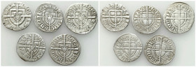 Teutonic Order
POLSKA / POLAND / POLEN / POLOGNE / POLSKO

Teutonic Order. Michael I (14141422). Szelag / Schilling, group of 5 coins 

Zestaw 5 ...