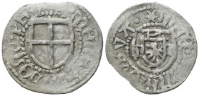 Teutonic Order
POLSKA / POLAND / POLEN / POLOGNE / POLSKO

Teutonic Order. Henryk Reffle von Richtenberg (14701477). Szelag / Schilling 
AW: Tarcz...