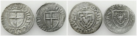 Teutonic Order
POLSKA / POLAND / POLEN / POLOGNE / POLSKO

Teutonic Order. Szelag / Schilling, group of 2 coins 

Słabo czytelne.

Details: Ag ...