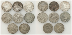 Sigismund I Old
POLSKA / POLAND / POLEN / POLOGNE / POLSKO

Zygmunt I Stary. Half Grosz (1/2 groschen) 1509? - 1525, Wilno / Vilnius, group of 8 pi...