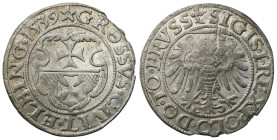 Sigismund I Old
POLSKA / POLAND / POLEN / POLOGNE / POLSKO

Zygmunt I Stary. Grosz (Groschen) 1539 Elbląg / Elbing 

Odmiana z mieczem w lewej ła...