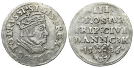 Sigismund I Old
POLSKA / POLAND / POLEN / POLOGNE / POLSKO

Zygmunt I Stary. Trojak (3 grosze / groschen) 1536, Gdansk / Danzig 

Na awersie PRVS...