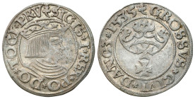 Sigismund I Old
POLSKA / POLAND / POLEN / POLOGNE / POLSKO

Zygmunt I Stary. Grosz (Groschen) 1535, Gdansk / Danzig 

Końcówka napisu PRV.Delikat...