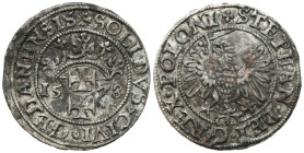 Stephan Batory 
POLSKA / POLAND / POLEN / POLOGNE / POLSKO

Stefan Batory. Szelag / Schilling 1578, Gdansk / Danzig - VERY RARE 

Naturalnie gięt...