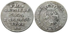 Stanislaus Augustus Poniatowski 
POLSKA / POLAND / POLEN / POLOGNE / POLSKO

Stanisław August Poniatowski. 10 groszy miedziane 1791 EB, Warszawa 
...