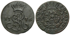 Stanislaus Augustus Poniatowski 
POLSKA / POLAND / POLEN / POLOGNE / POLSKO

Stanisław August Poniatowski. Grosz (Groschen) 1776 EB, Warszawa 

W...