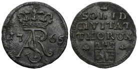 Stanislaus Augustus Poniatowski 
POLSKA / POLAND / POLEN / POLOGNE / POLSKO

Stanisław August Poniatowski. Szelag / Schilling 1765, Torun / Thorune...