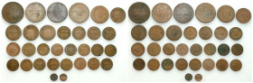 Russia 
RUSSIA / RUSSLAND / РОССИЯ / MOSCOW / PETERSBURG

Russia. Set of 30 coins 

Ślady długiego obiegu, różne nominały. Większość pozycji okoł...