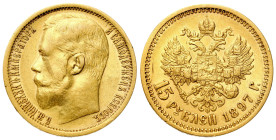 Russia 
RUSSIA / RUSSLAND / РОССИЯ / MOSCOW / PETERSBURG

Russia. Nicholas II. 15 Rubles (Rouble) (Rouble) 1897 (??), St. Petersburg - RARE 
AW: G...