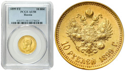 Russia 
RUSSIA / RUSSLAND / РОССИЯ / MOSCOW / PETERSBURG

Russia. Nicholas II. 10 Ruble (Rouble) 1899 СПБ ФЗ, St. Petersburg PCGS AU58 

Bardzo ł...