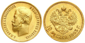 Russia 
RUSSIA / RUSSLAND / РОССИЯ / MOSCOW / PETERSBURG

Russia, Nicholas II. 10 Ruble (Rouble) 1903 AP, St. Petersburg - BEAUTIFUL 
AW: Głowa ca...