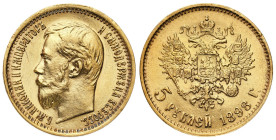 Russia 
RUSSIA / RUSSLAND / РОССИЯ / MOSCOW / PETERSBURG

Russia Nicholas II 5 Rubles (Rouble) (Rouble) 1898 АГ, St. Petersburg 
AW: Głowa cara w ...