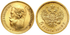 Russia 
RUSSIA / RUSSLAND / РОССИЯ / MOSCOW / PETERSBURG

Russia. Nicholas II. 5 Rubles (Rouble) (Rouble) 1902 AP, St. Petersburg 
AW: Głowa cara ...