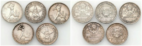 Russia 
RUSSIA / RUSSLAND / РОССИЯ / MOSCOW / PETERSBURG

Russia, USSR. 50 Kopek (kopeck) 1922-1926, set of 5 coins 

Obiegowe egzemplarze.

De...