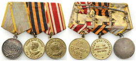 Russia 
RUSSIA / RUSSLAND / РОССИЯ / MOSCOW / PETERSBURG

Russia, USSR. Bar with 3 decorations 

Dobrze zachowane. Drobne przybrudzenia.