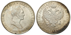 Polish Kingdom 
POLSKA / POLAND / POLEN / RUSSIA / RUSSLAND / РОССИЯ

Kingdom of Poland. Nicholas age 5 zloty 1829 FH, Warsaw - VERY NICE 
AW: Dwu...