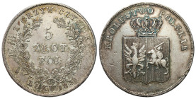 The November Uprising 
POLSKA / POLAND / POLEN / RUSSIA / RUSSLAND / РОССИЯ

November Uprising. 5 zloty 1831, Warsaw 
AW: Pod koroną dwupolowa tar...