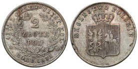 The November Uprising 
POLSKA / POLAND / POLEN / RUSSIA / RUSSLAND / РОССИЯ

November Uprising. 2 zloty 1831, Warsaw 
AW: Pod koroną dwupolowa tar...