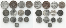 Second Polish Republic Circulation coins
POLSKA / POLAND / POLEN / POLOGNE / POLSKO

Polska/OST. 1-3 Kopek (kopeck), 1-20 fenig 1916-1918, group of...