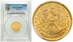 Second Polish Republic Circulation coins
POLSKA / POLAND / POLEN / POLOGNE / POLSKO

II RP. 10 zlotych 1925, Bolesław Chrobry PCGS MS65 - BEAUTIFUL...