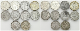 Second Polish Republic Circulation coins
POLSKA / POLAND / POLEN / POLOGNE / POLSKO

II RP. 10 zlotych 1932 Głowa Kobiety, group of 10 pieces 

D...
