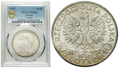 Second Polish Republic Circulation coins
POLSKA / POLAND / POLEN / POLOGNE / POLSKO

II RP. 10 zlotych 1932 głowa kobiety (bez znaku mennicy) PCGS ...