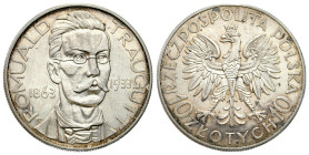 Second Polish Republic Circulation coins
POLSKA / POLAND / POLEN / POLOGNE / POLSKO

II RP. 10 zlotych 1933 Traugutt 

Ładnie zachowane z resztka...