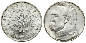 Second Polish Republic Circulation coins
POLSKA / POLAND / POLEN / POLOGNE / POLSKO

II RP. 10 zlotych 1934 Piłsudski – RARE YEAR 

Wariant z orł...