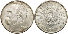 Second Polish Republic Circulation coins
POLSKA / POLAND / POLEN / POLOGNE / POLSKO

II RP. 10 zlotych 1934 Piłsudski - RARE YEAR 

Wariant z orł...