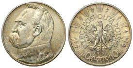 Second Polish Republic Circulation coins
POLSKA / POLAND / POLEN / POLOGNE / POLSKO

II RP. 10 zlotych 1934 Piłsudski – RARE YEAR 

Wariant z orł...