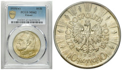 Second Polish Republic Circulation coins
POLSKA / POLAND / POLEN / POLOGNE / POLSKO

II RP. 10 zlotych 1935 Piłsudski PCGS MS62 

Pięknie zachowa...