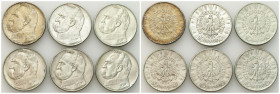 Second Polish Republic Circulation coins
POLSKA / POLAND / POLEN / POLOGNE / POLSKO

II RP. 10 zlotych 1935-1937 Piłsudski, group of 6 pieces 

M...