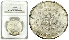 Second Polish Republic Circulation coins
POLSKA / POLAND / POLEN / POLOGNE / POLSKO

II RP. 10 zlotych 1936 Piłsudski, NGC MS64 - BEAUTIFUL 

Bar...