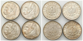 Second Polish Republic Circulation coins
POLSKA / POLAND / POLEN / POLOGNE / POLSKO

II RP 10 zlotych 1936-1939 Piłsudski, group of 3 monet 

Roc...