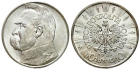 Second Polish Republic Circulation coins
POLSKA / POLAND / POLEN / POLOGNE / POLSKO

II RP. 10 zlotych 1937 Piłsudski - BEAUTIFUL 

Awers mennicz...