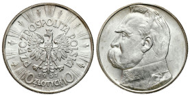 Second Polish Republic Circulation coins
POLSKA / POLAND / POLEN / POLOGNE / POLSKO

II RP. 10 zlotych 1937 Piłsudski - BEAUTIFUL 

Awers pięknie...