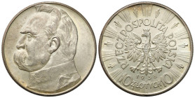 Second Polish Republic Circulation coins
POLSKA / POLAND / POLEN / POLOGNE / POLSKO

II RP. 10 zlotych 1938 Piłsudski - RARE YEAR 

Rzadszy roczn...